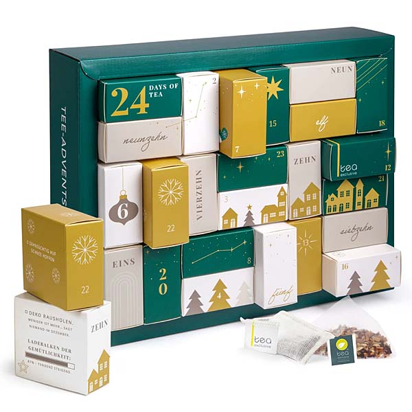 Erlebnis Tee Adventskalender - Pyramidenbeutel