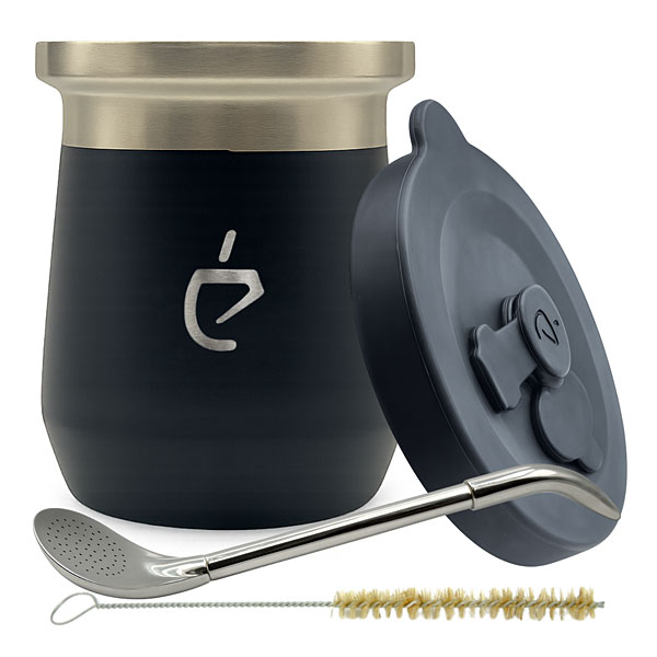 Yerba Mate Set Terolid Dualflow Pro von Un Mate - Schwarz