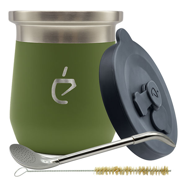 Yerba Mate Set Terolid Dualflow Pro von Un Mate - Grün