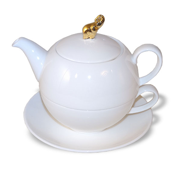 Tea-for-one `Indira` mit Echtvergoldung