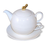Tea-for-one `Indira` mit Echtvergoldung