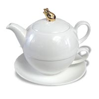 Tea-for-one `Vikas` mit Echtvergoldung