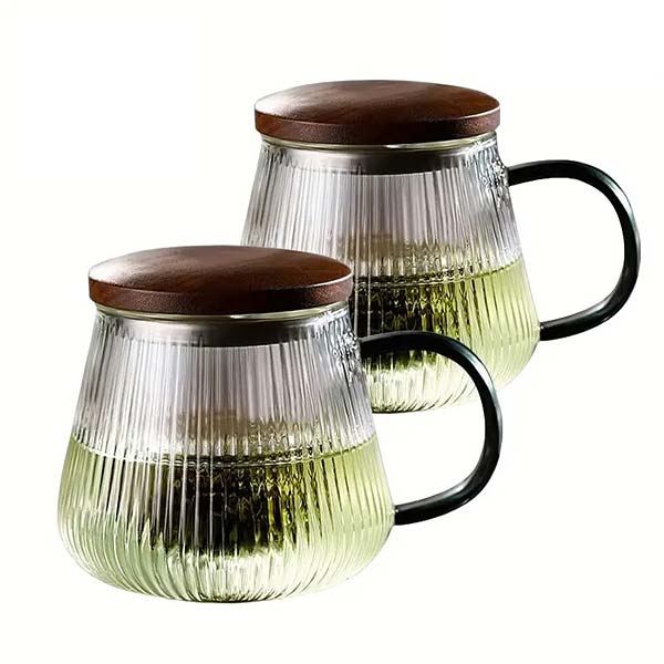 Teeglas mit Infusor und Deckel | Set a 2 Stück