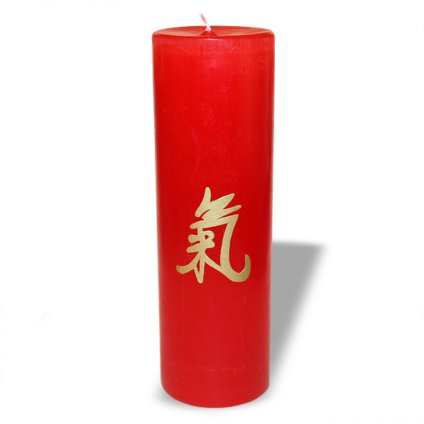 Kerze mit China Symbol rot
