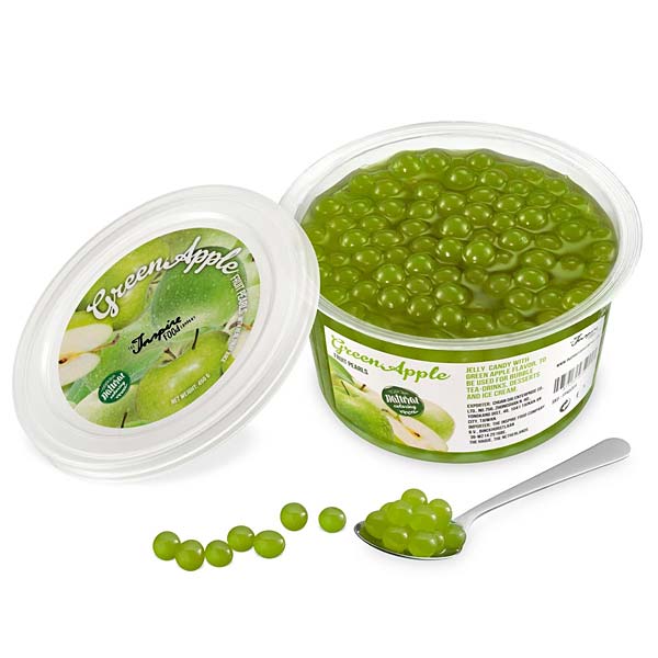 Grüne Apfel-Fruchtperlen für Bubble Tea - 450g | Ablaufartikel