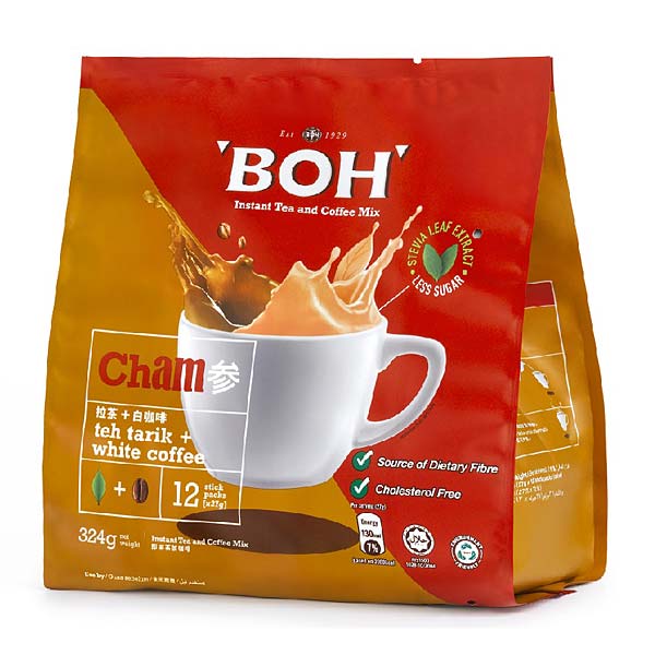 BOH® Cham - Instant Schwarztee und Kaffee Mix