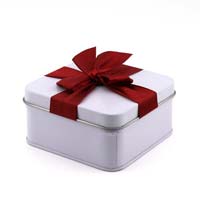 Geschenkdose mit echter Schleife - klein