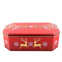 Keksdose - Elchtruhe - rot